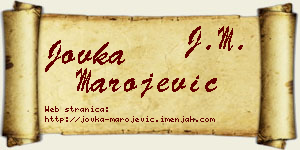Jovka Marojević vizit kartica